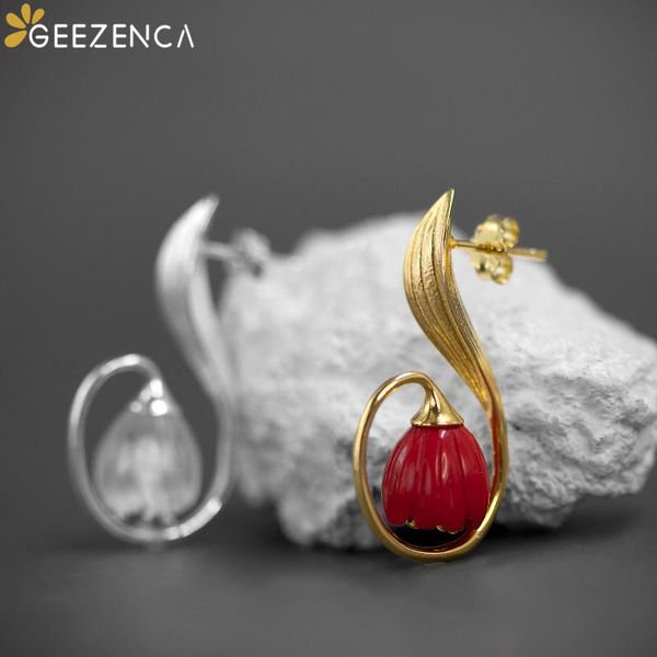 925 sterling silver stud earrings lily of valley flower crystal coral vintage earring fine jewelry for women original design, Golden;silver
925 sterling silver stud earrings lily of valley flower crystal coral vintage earring fine jewelry for women original design, Golden;silver