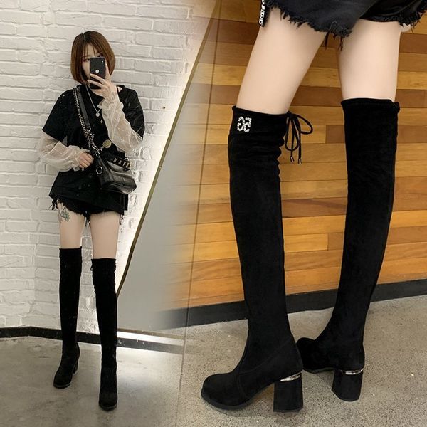 ladies over-the-knee high-heeled stovepipe thick-soled round-toe winter plus velvet boots 2020new comfortable over-the-knee boot, Black
ladies over-the-knee high-heeled stovepipe thick-soled round-toe winter plus velvet boots 2020new comfortable over-the-knee boot, Black