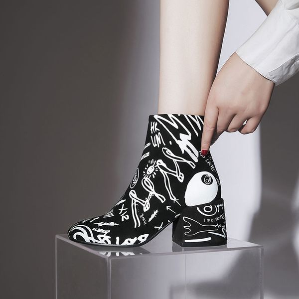 phoentin graffiti cowboy boots zip shoes for women 2020 autumn retro suede ankle boots women's high-heeled shoes totem ft1079, Black
phoentin graffiti cowboy boots zip shoes for women 2020 autumn retro suede ankle boots women's high-heeled shoes totem ft1079, Black