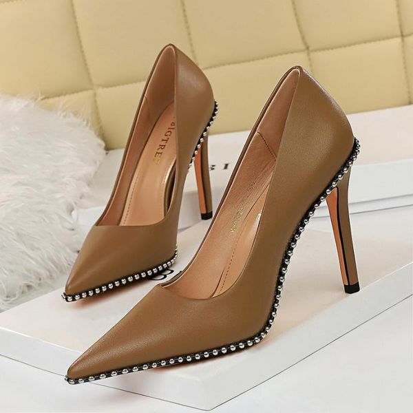 high heels shoes women pump string bead slip on slide pointed toe pumps shallow stilettos designer zapatos de mujer black khaki
high heels shoes women pump string bead slip on slide pointed toe pumps shallow stilettos designer zapatos de mujer black khaki
