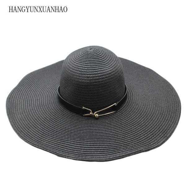 wide brim hats 2021 summer fashion metal decoration straw women casual brimmed sun foldable beach for gorras, Blue;gray
wide brim hats 2021 summer fashion metal decoration straw women casual brimmed sun foldable beach for gorras, Blue;gray