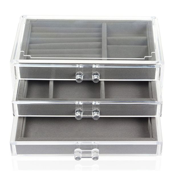 drawers jewelry organizer box for necklaces case 3 layers earring storage display tray ring makeup holder bin, Pink;blue
drawers jewelry organizer box for necklaces case 3 layers earring storage display tray ring makeup holder bin, Pink;blue
