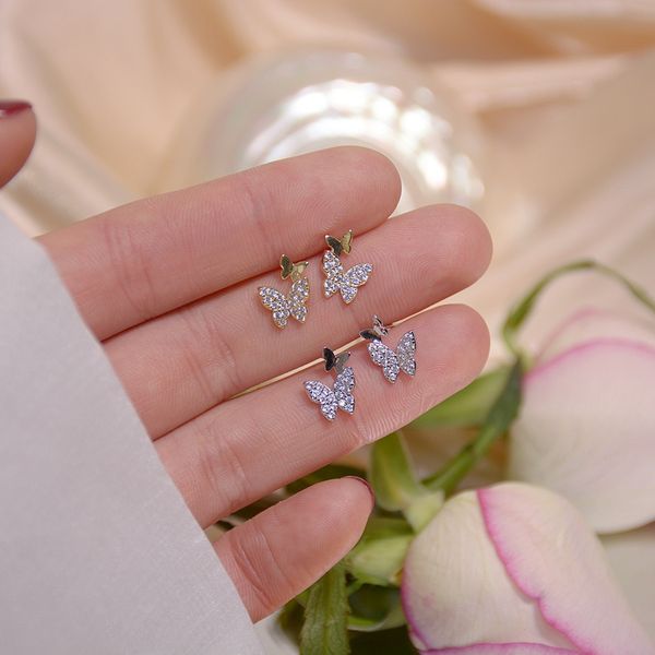 quality new korean elegant cute rhinestone butterfly stud earrings for women girls boucle doreille jewelry gifts
quality new korean elegant cute rhinestone butterfly stud earrings for women girls boucle doreille jewelry gifts