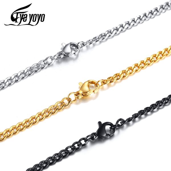 eyeyoyo 3mm * 60см из нержавеющей стали снаряженных кубинских цепей черного золотого сталь цвет у мужчин высокого качества ожерелье оптового, Silver
eyeyoyo 3mm * 60см из нержавеющей стали снаряженных кубинских цепей черного золотого сталь цвет у мужчин высокого качества ожерелье оптового, Silver