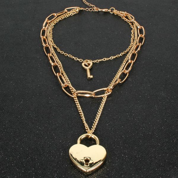 новой мода long gold chain key сердце блокировка ожерелье vintage punk rock 3 внапусков многослойного ожерелье для женщин ювелирных изделий, Silver
новой мода long gold chain key сердце блокировка ожерелье vintage punk rock 3 внапусков многослойного ожерелье для женщин ювелирных изделий, Silver