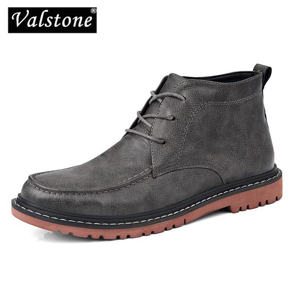 valstone casual leather men's ankle boots autumn male flat high-shoes outdoor lace-up breathable fashion botas de hombre new, Black
valstone casual leather men's ankle boots autumn male flat high-shoes outdoor lace-up breathable fashion botas de hombre new, Black