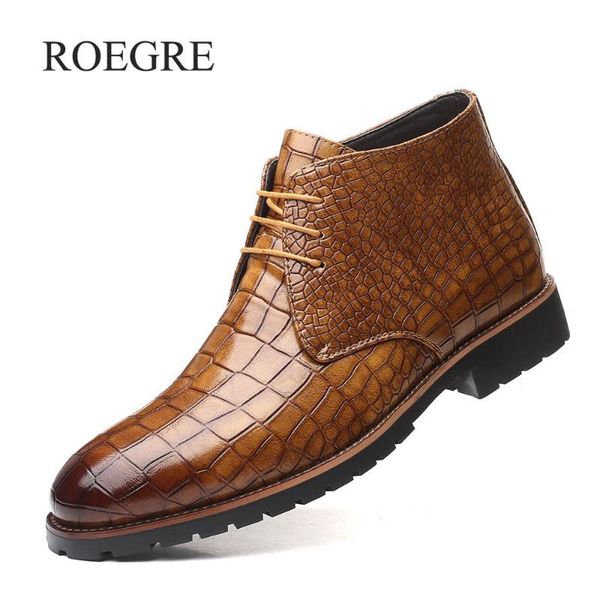 pointed toe men shoe fashion lace-up autumn ankle booties classic crocodile pattern warm leather boots new big size shoes 47 48, Black
pointed toe men shoe fashion lace-up autumn ankle booties classic crocodile pattern warm leather boots new big size shoes 47 48, Black