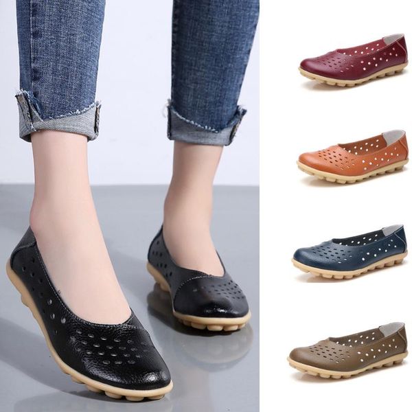 new women's ladies cow leather flats women summer breathable casual hole shoes large size peas shoes daily flat shoes#g4, Black
new women's ladies cow leather flats women summer breathable casual hole shoes large size peas shoes daily flat shoes#g4, Black