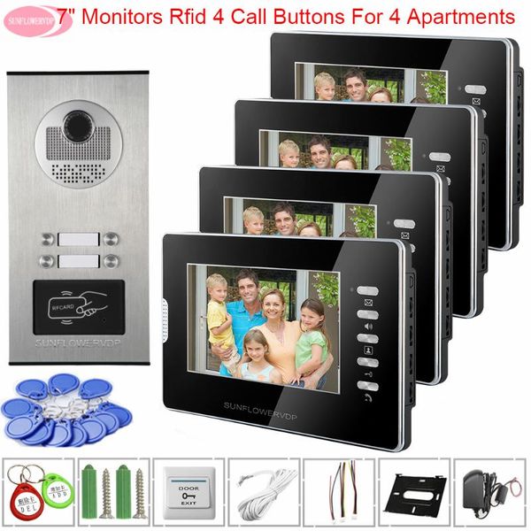 video door phones intercoms for a private house access control 7inch white / black 4 monitors phone intercom system home securit
video door phones intercoms for a private house access control 7inch white / black 4 monitors phone intercom system home securit