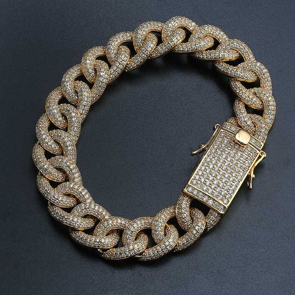 hip hop + cz zircon paved bling out round cuban miami curb link chain bracelets for men rapper jewelry gold silver color, Black
hip hop + cz zircon paved bling out round cuban miami curb link chain bracelets for men rapper jewelry gold silver color, Black