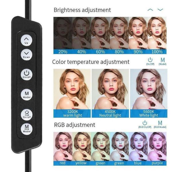 dimmable led селфи кольцо света с штатив usb селфи лампа телефона большой светом стенд кольцо для сотового ringlight студии photog o0i4
dimmable led селфи кольцо света с штатив usb селфи лампа телефона большой светом стенд кольцо для сотового ringlight студии photog o0i4