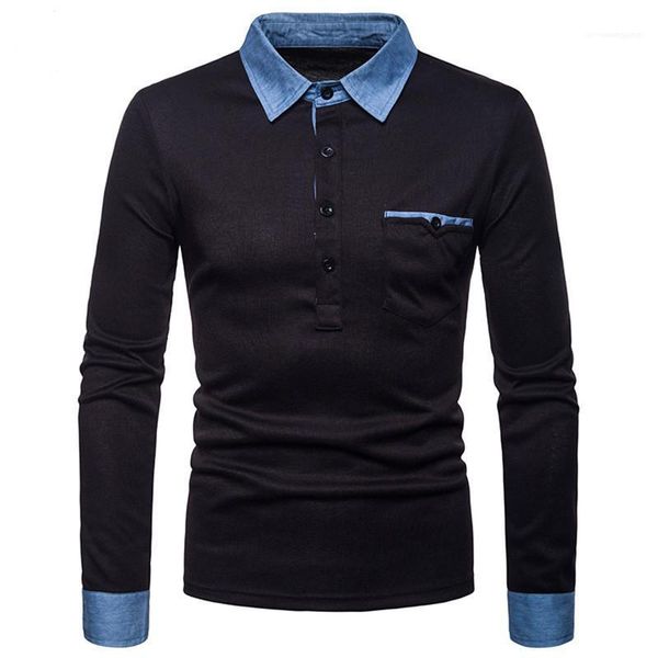 мужская мода поло с длинным рукавом сращивание polo повседневный solid colors сыпучие denim воротник tops конструктора, White;black
мужская мода поло с длинным рукавом сращивание polo повседневный solid colors сыпучие denim воротник tops конструктора, White;black
