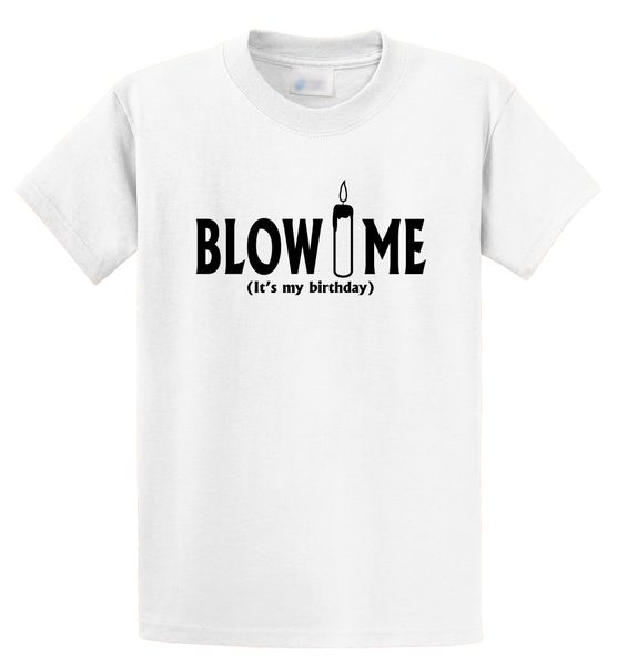 printed shirts online cotton blow it's my birthday cute b-day crew neck short-sleeve mens shirts