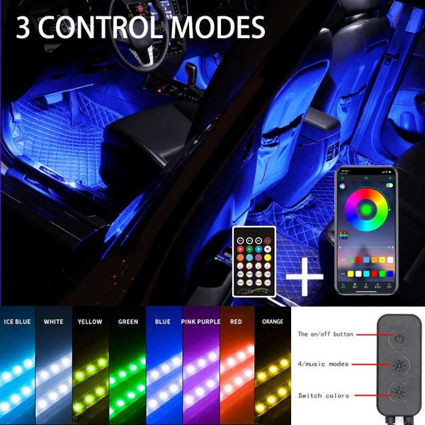 48 led car foot light ambient lamp with usb app remote box control multiple modes automotive interior decorative lights
48 led car foot light ambient lamp with usb app remote box control multiple modes automotive interior decorative lights