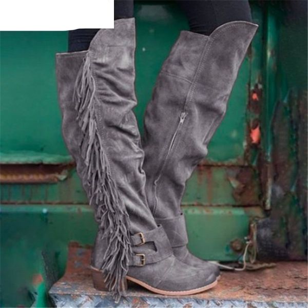 2020 winter women's boots fashion side zipper suede high boots warm round toe mid-heel buckle tassel women's over-the-knee boots, Black
2020 winter women's boots fashion side zipper suede high boots warm round toe mid-heel buckle tassel women's over-the-knee boots, Black