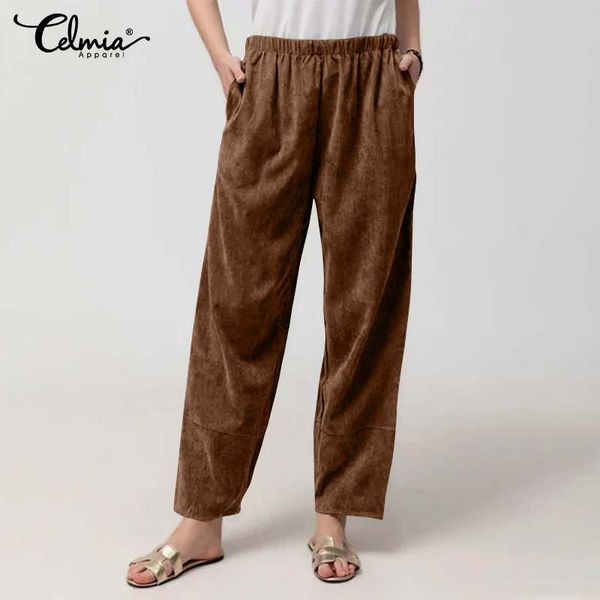 celmia autumn women corduroy pants fashion high elastic waist winter trousers casual loose harem pants long pantalon capris 5xl, Black;white
celmia autumn women corduroy pants fashion high elastic waist winter trousers casual loose harem pants long pantalon capris 5xl, Black;white