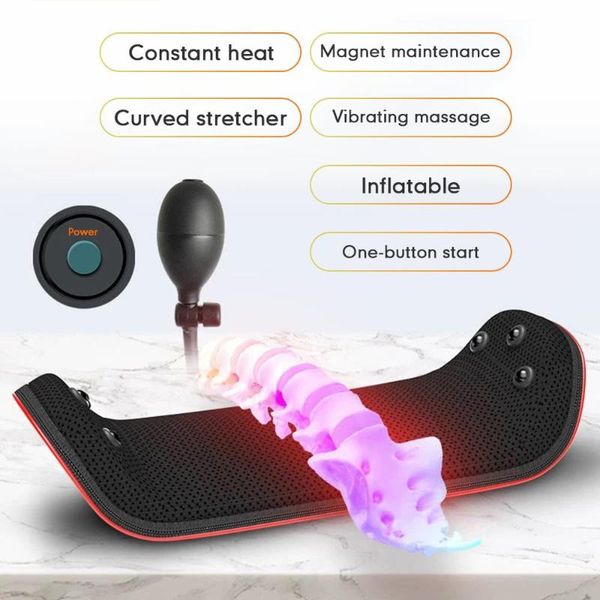 back massager pillow with heat lumbar lower back support pain relief stretcher, Black;gray
back massager pillow with heat lumbar lower back support pain relief stretcher, Black;gray