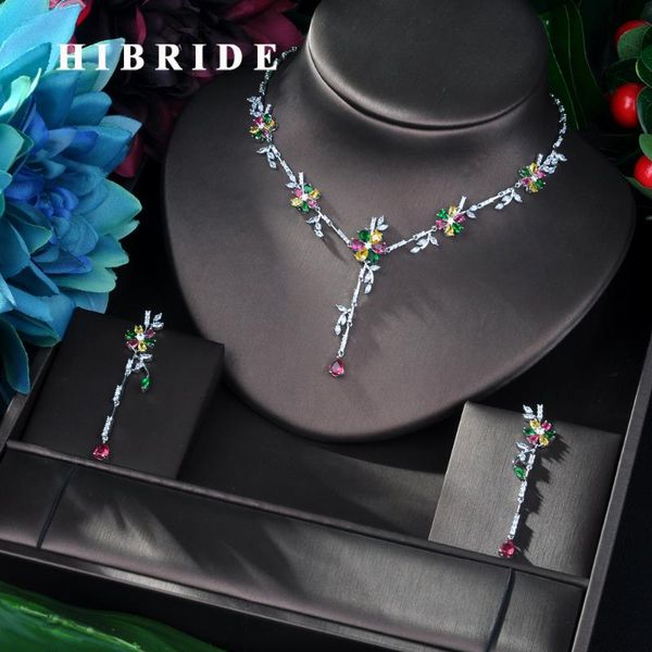 hibride new arrival cubic zirconia flower leaf necklace pendant and earring 2pcs set for women fashion jewelry bijoux femme n-58, Silver
hibride new arrival cubic zirconia flower leaf necklace pendant and earring 2pcs set for women fashion jewelry bijoux femme n-58, Silver