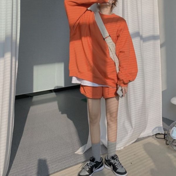 autumn korean style fashion casual loose round neck long sleeve sweater high waist shorts pants set sweater shorts sweaterset 23487 albvc al, Gray
autumn korean style fashion casual loose round neck long sleeve sweater high waist shorts pants set sweater shorts sweaterset 23487 albvc al, Gray