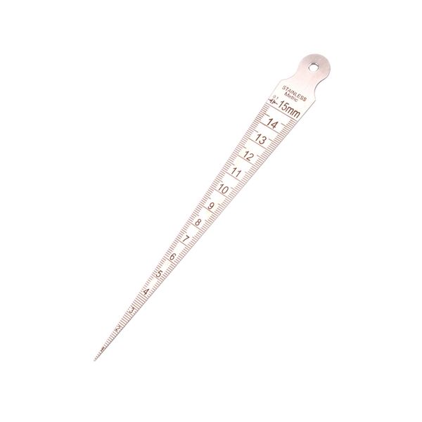 1-15mm guitar wedge gauge hole diameter measure tool for musical accessory 148x16.5x0.9mm
1-15mm guitar wedge gauge hole diameter measure tool for musical accessory 148x16.5x0.9mm