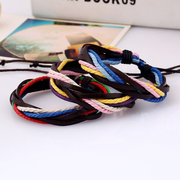 2020 new fashion jewelry vintage woven rope leather bracelet color charm bracelets for women accessories, Golden;silver
2020 new fashion jewelry vintage woven rope leather bracelet color charm bracelets for women accessories, Golden;silver