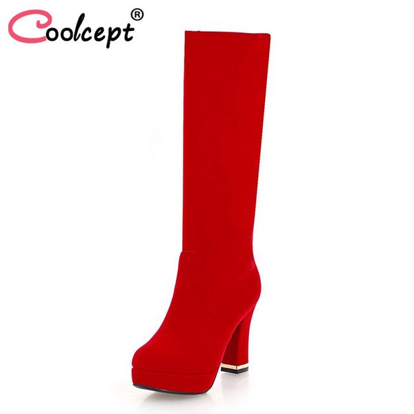 boots coolcept women knee high winter warm fur platform shoes woman zipper heel fashion round toe size 33-43, Black
boots coolcept women knee high winter warm fur platform shoes woman zipper heel fashion round toe size 33-43, Black