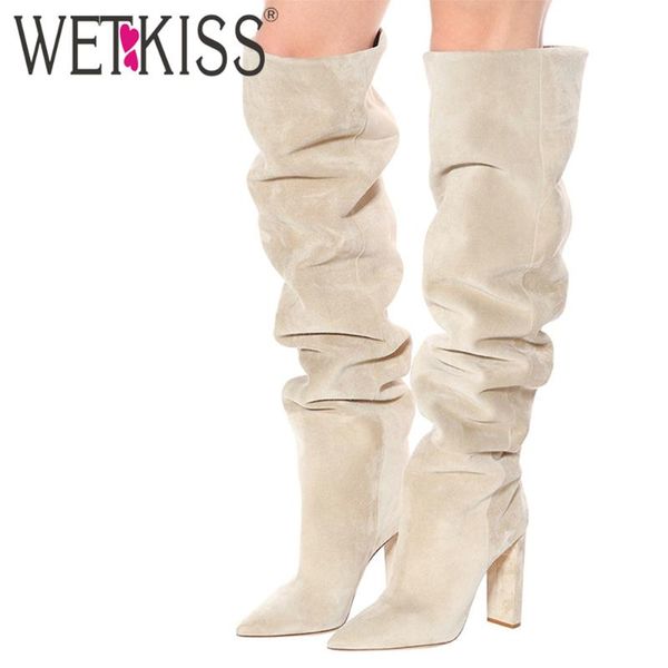 wetkiss big size 34-47 women over the knee high boots pointy toe slouchy long boots ladies block heel winter faux suede shoes, Black
wetkiss big size 34-47 women over the knee high boots pointy toe slouchy long boots ladies block heel winter faux suede shoes, Black