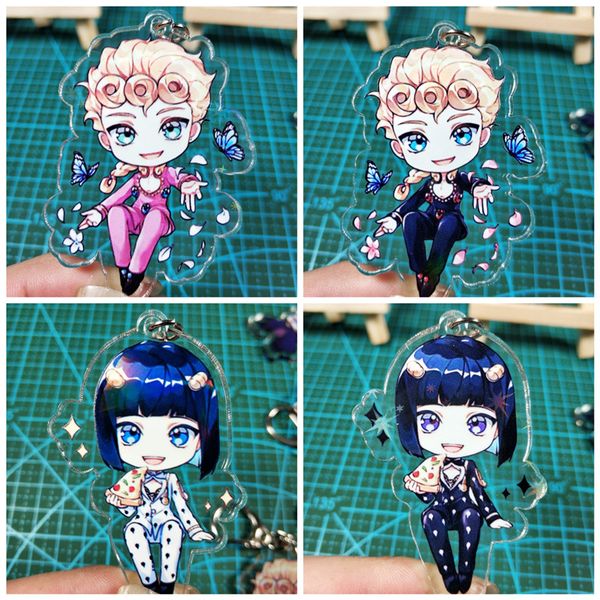 1pc cute anime cartoon bizarre adventure key chains two-sided keychain cosplay acrylic pendant keyring accessory, Silver
1pc cute anime cartoon bizarre adventure key chains two-sided keychain cosplay acrylic pendant keyring accessory, Silver