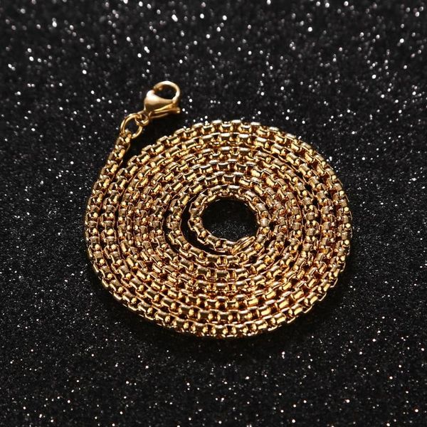 1pcs 60cm gold/steel/black square rolo chain stainless steel round box necklace diy for men women jewelry, Silver
1pcs 60cm gold/steel/black square rolo chain stainless steel round box necklace diy for men women jewelry, Silver