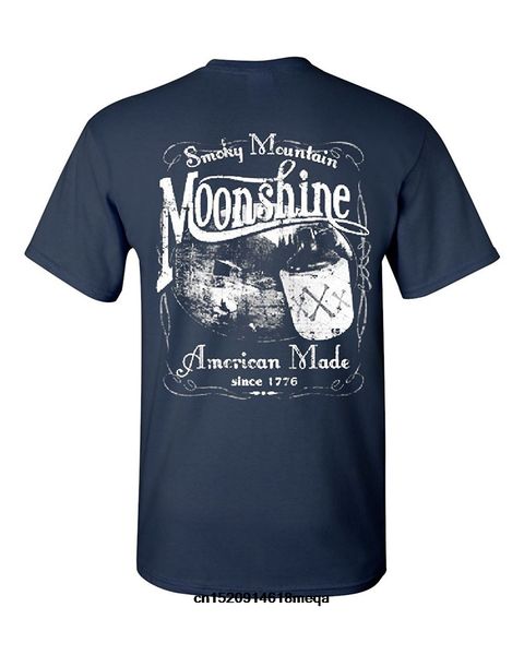 t shirt men cotton t shirt smoky mountain moonshine t-shirt whiskey tee shirt fashion