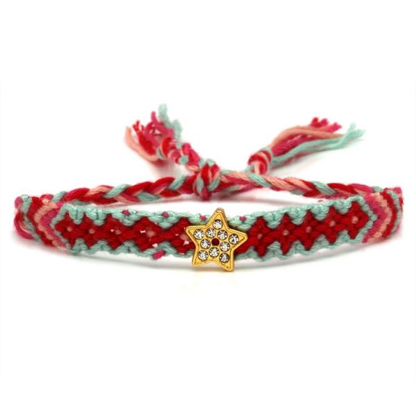 charm bracelets boho zinc alloy diamante five-pointed star lucky woven friendship bracelet women men short slim handmade jewelry present, Golden;silver
charm bracelets boho zinc alloy diamante five-pointed star lucky woven friendship bracelet women men short slim handmade jewelry present, Golden;silver