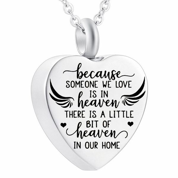 angel wings cremation pendant heart stainless steel jewelry for ashes pet/human keepsake memorial necklace with pretty packlace bag, Silver
angel wings cremation pendant heart stainless steel jewelry for ashes pet/human keepsake memorial necklace with pretty packlace bag, Silver