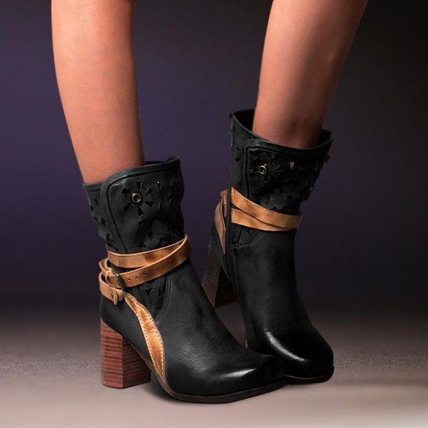 high heel boots women winter and autumn 2020 women winter hallow med heels boots flower retro belt buckle shoes, Black
high heel boots women winter and autumn 2020 women winter hallow med heels boots flower retro belt buckle shoes, Black