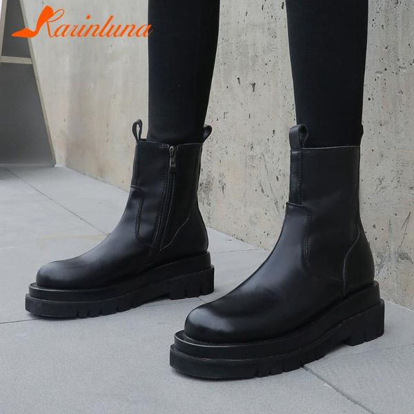 brand new 2020 round toe platform square thick heels zipper genuine leather ankle autumn winter boots, Black
brand new 2020 round toe platform square thick heels zipper genuine leather ankle autumn winter boots, Black