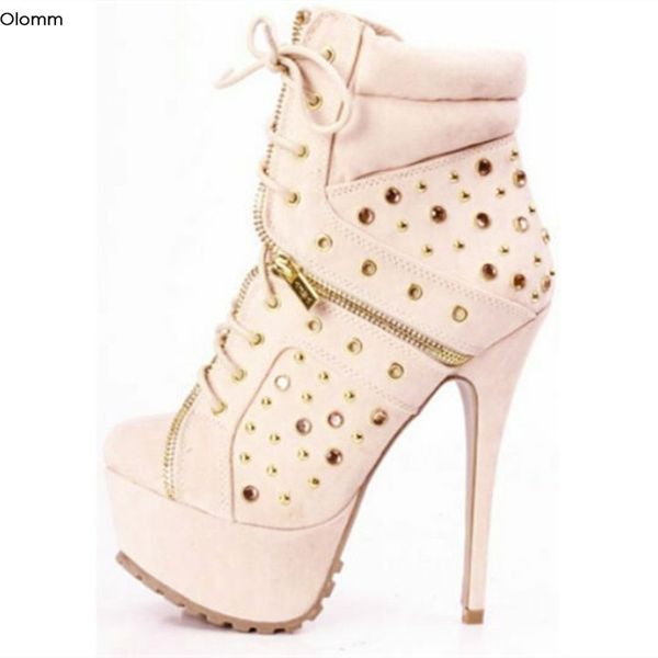 boots olomm fashion women ankle stiletto high heels round toe gorgeous pink party shoes plus us size 5-15, Black
boots olomm fashion women ankle stiletto high heels round toe gorgeous pink party shoes plus us size 5-15, Black