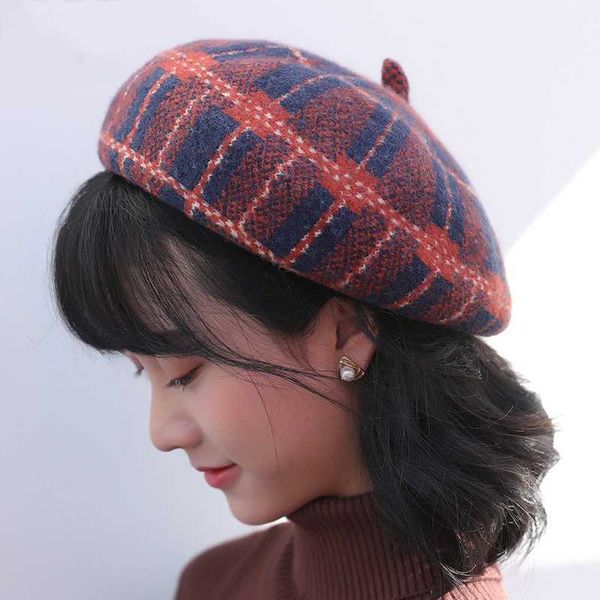 berets winter striped contrast woolen beret korean fashion female wool octagonal painters cap retro french design art hat casual beanie, Blue;gray
berets winter striped contrast woolen beret korean fashion female wool octagonal painters cap retro french design art hat casual beanie, Blue;gray