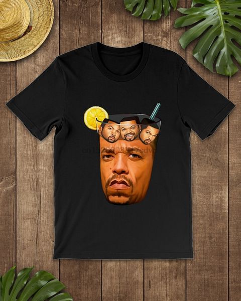 2020 fashion men t shirt ice tea ice cubes t shirt print casual 100% cotton