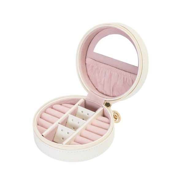 jewelry pouches, bags storage box round zipper organizer ring earrings ear stud necklace bracelet pocket mirror crown decoration faux leathe, Pink;blue
jewelry pouches, bags storage box round zipper organizer ring earrings ear stud necklace bracelet pocket mirror crown decoration faux leathe, Pink;blue