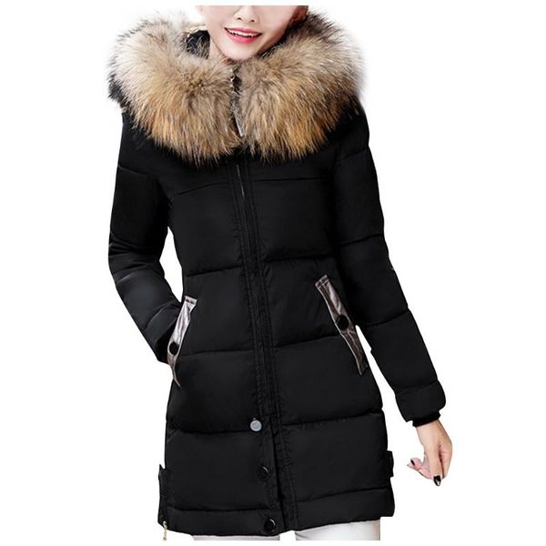 down jacket female winter solid color comfortable hooded long coat fur hooded jackets down jacket women warm parkas overcoat, Black
down jacket female winter solid color comfortable hooded long coat fur hooded jackets down jacket women warm parkas overcoat, Black