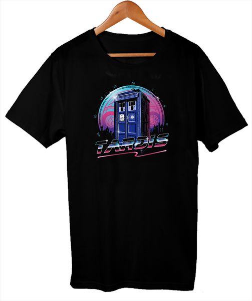 retro 80's style dr who tardis men's & ladies comfy loose fit t-shirt