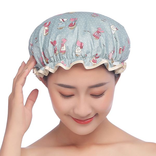 double layer waterproof quick drying female shower cap cartoon pattern cotton dustproof beauty makeup hair cover shower hat
double layer waterproof quick drying female shower cap cartoon pattern cotton dustproof beauty makeup hair cover shower hat