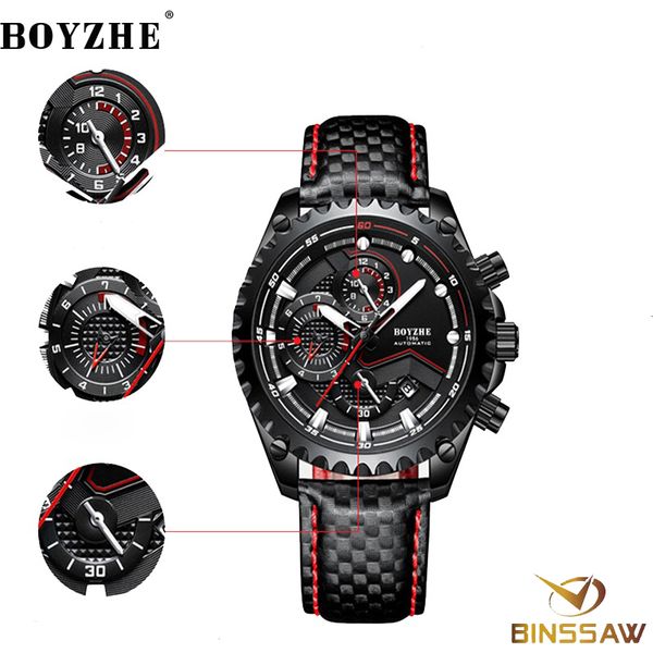 wristwatches binssaw automatic mechanical watch unique sports men leather strap clock waterproof, Slivery;brown
wristwatches binssaw automatic mechanical watch unique sports men leather strap clock waterproof, Slivery;brown