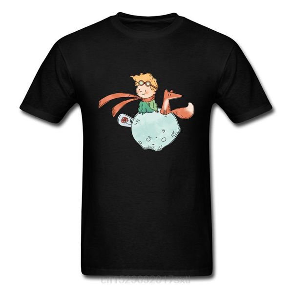 little prince and red fox on planet men black t-shirt novelty cartoon design short sleeve tee shirt male birthday gift
little prince and red fox on planet men black t-shirt novelty cartoon design short sleeve tee shirt male birthday gift