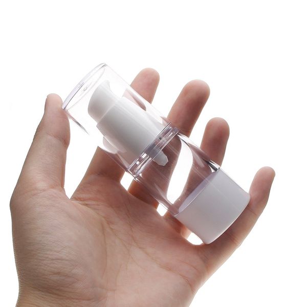 15ml transparent refillable empty plastic perfume bottles airless pump vacuum containers for cosmetics travel dispenser
15ml transparent refillable empty plastic perfume bottles airless pump vacuum containers for cosmetics travel dispenser