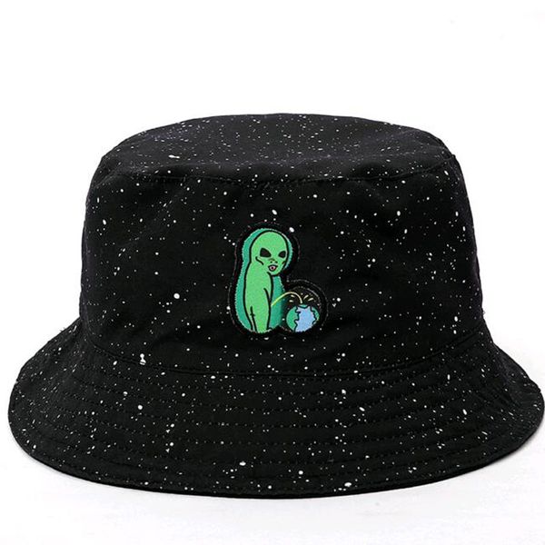cloches reversible hat alien bucket bob cap mens fashion cotton sunscreen hip hop, Blue;gray
cloches reversible hat alien bucket bob cap mens fashion cotton sunscreen hip hop, Blue;gray