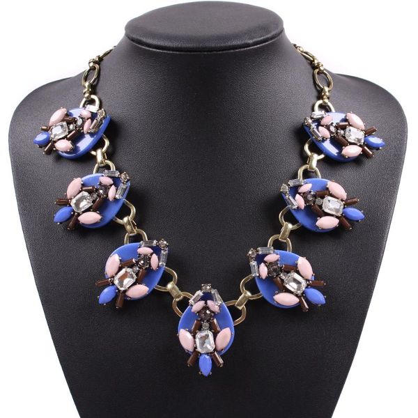 new latest summer colorful resin flower pendant vintage gold statement necklace chain design for women florate brand jewelry, Silver
new latest summer colorful resin flower pendant vintage gold statement necklace chain design for women florate brand jewelry, Silver