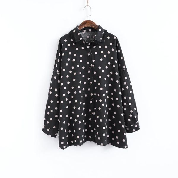 women's blouses & shirts blouse women autumn cotton linen polka dot long-sleeved loose plus-size casual long shirt, White
women's blouses & shirts blouse women autumn cotton linen polka dot long-sleeved loose plus-size casual long shirt, White