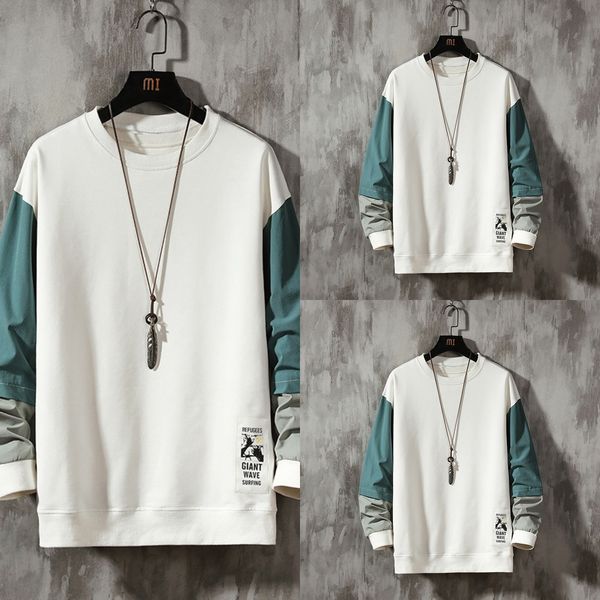 men's long-sleeved t- sweater new spring ins trendy handsome t-shirt loose base shirt sweater for men cr52v, Black
men's long-sleeved t- sweater new spring ins trendy handsome t-shirt loose base shirt sweater for men cr52v, Black