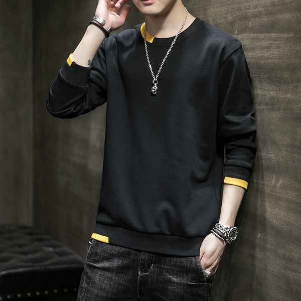 autumn new men's pullover long sleeve round neck sports sweater pullover sweatshirt sweatshirt men's korean style casual loose sol, Black
autumn new men's pullover long sleeve round neck sports sweater pullover sweatshirt sweatshirt men's korean style casual loose sol, Black