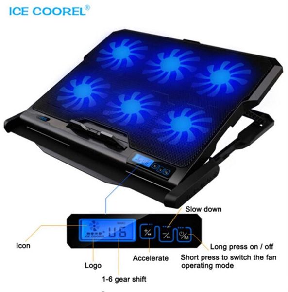 ice coorel lapcooler 2 usb ports and six cooling fan lapcooling pad notebook stand for 12-15.6 inch fixture for laptop
ice coorel lapcooler 2 usb ports and six cooling fan lapcooling pad notebook stand for 12-15.6 inch fixture for laptop